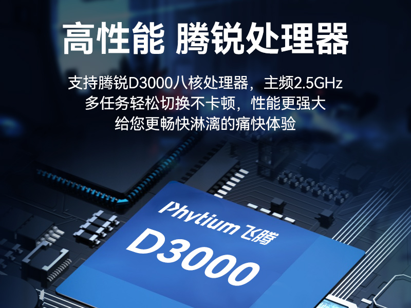 飛騰D3000高性能工控機(jī),10個usb口,雙通道DDR5,DT-61025-BD3KMC
