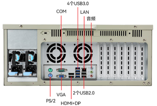 東田國產(chǎn)4U工控機(jī)端口.png