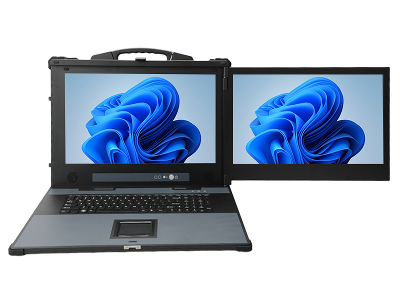 下翻雙屏工業(yè)便攜機(jī),DDR4千兆網(wǎng)口便攜主機(jī),現(xiàn)場(chǎng)檢測(cè)終端,DTG-1427ZD-BQ670MA1