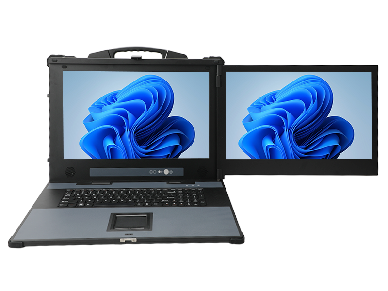 下翻雙屏工業(yè)便攜機(jī),DDR4千兆網(wǎng)口便攜主機(jī),現(xiàn)場(chǎng)檢測(cè)終端,DTG-1427ZD-BQ670MA1