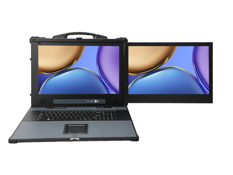 國產雙屏加固便攜機,海光3350麒麟系統(tǒng)主機,DTG-1427ZD-D3350MA